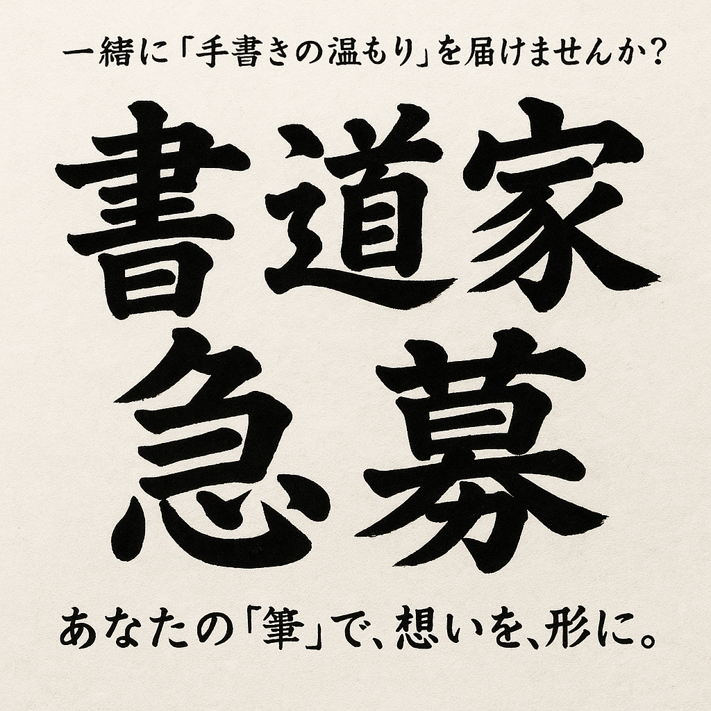 書道家・筆耕士　求人募集