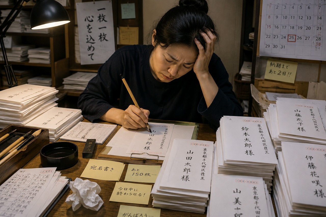 宛名書き作業