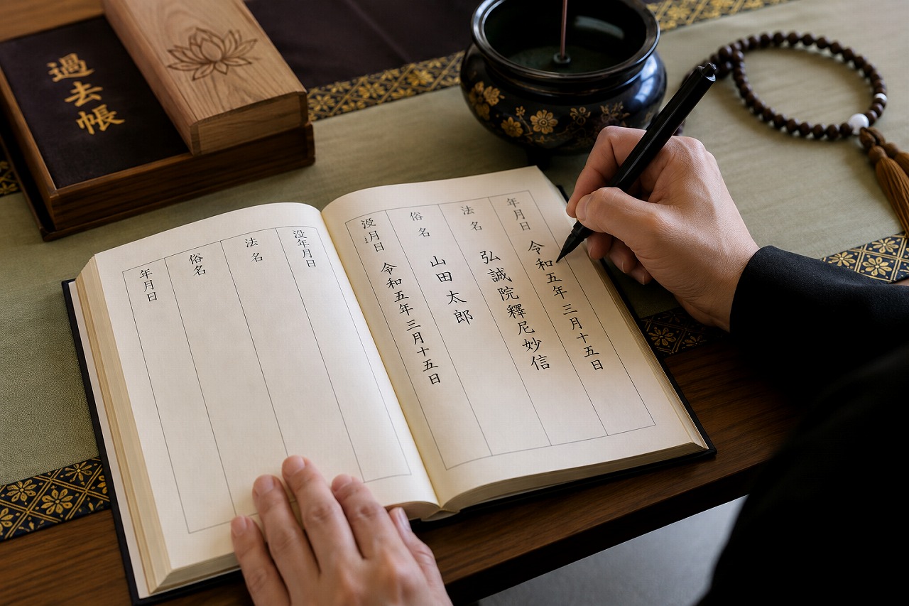 過去帳を記入